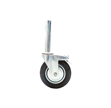 Galvanised wheel with brake